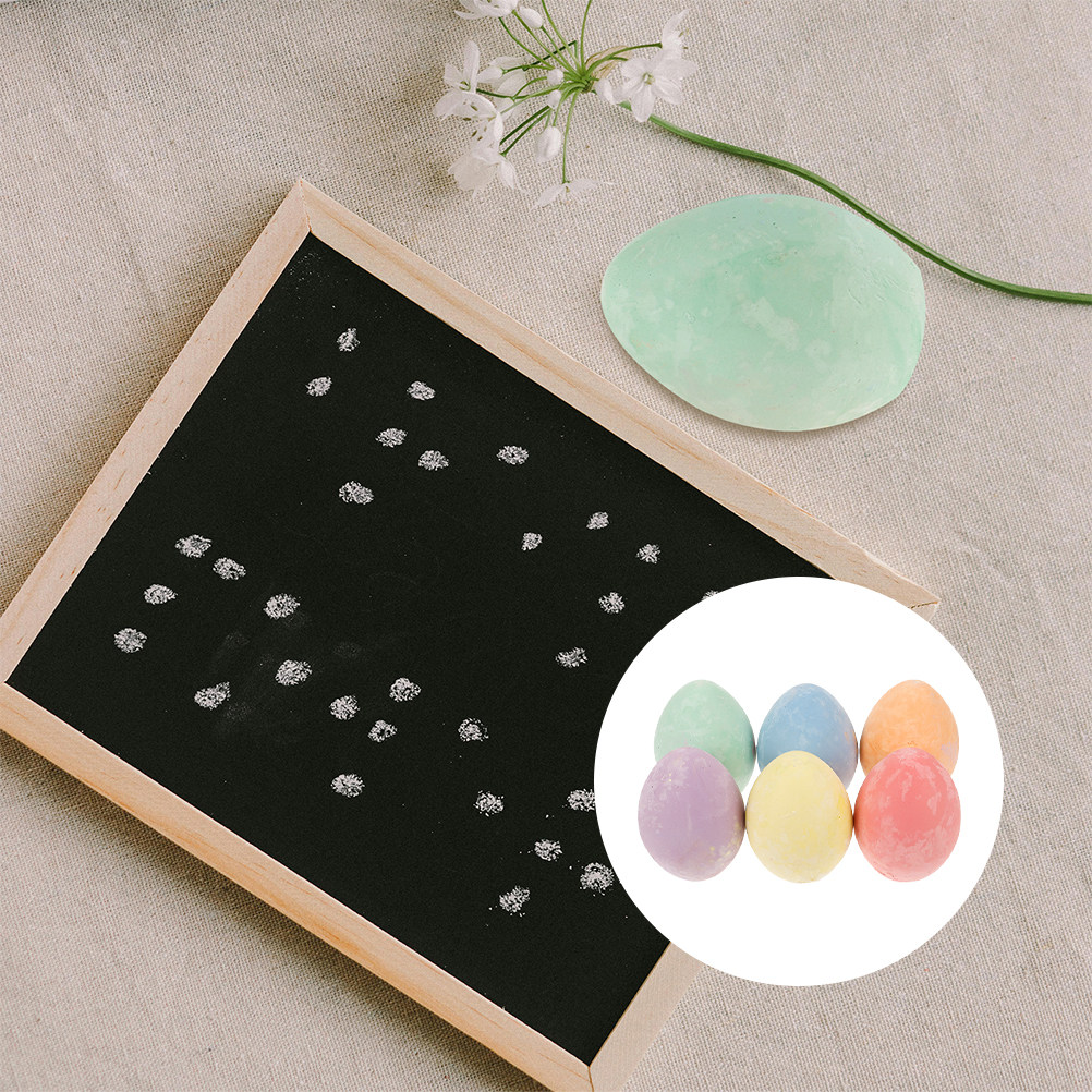 Kids Outdoor Chalkboard - 12 adet sevimli yumurta tebeşiri çocuklar