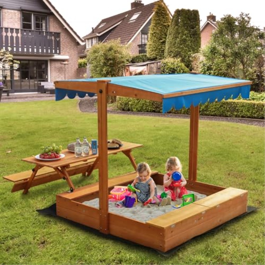 Kids Outdoor Picnic Table - Arka bahçe açık hava çocuk ahşap