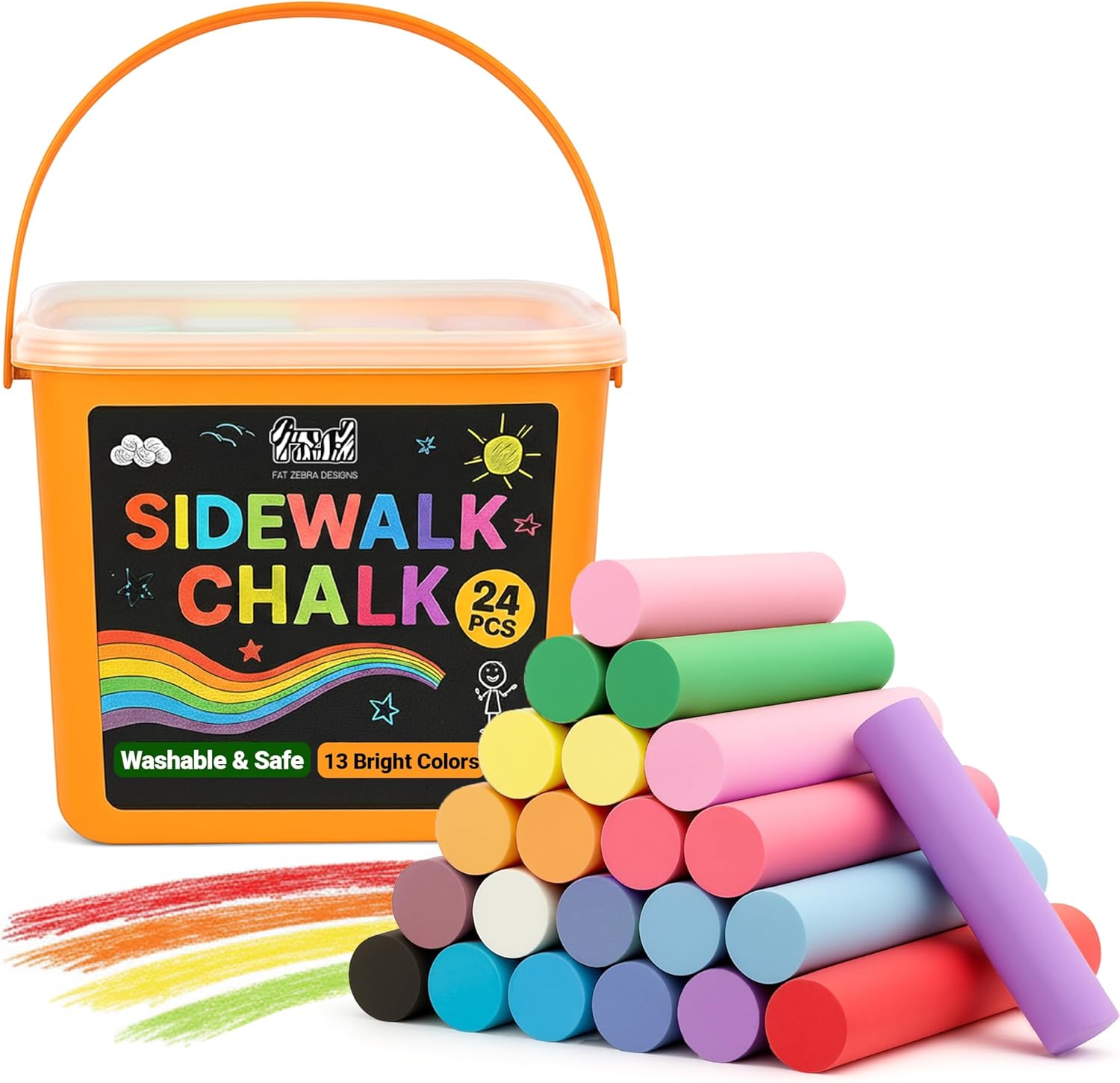 Kids Outdoor Chalkboard - 24 Adet Çocuklar İçin Kaldırım Tahtası