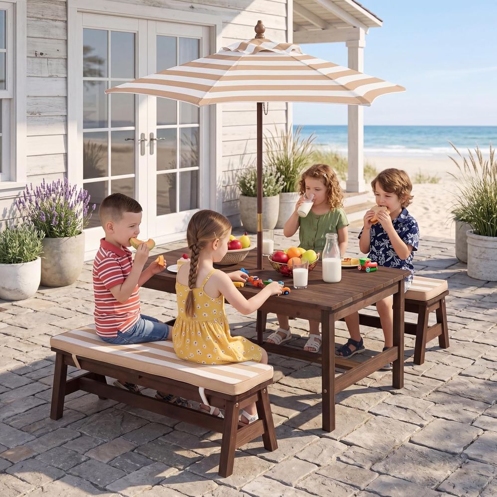 Kids Outdoor Picnic Table - Çocuk Piknik Masası, Büyük 42“x 23”