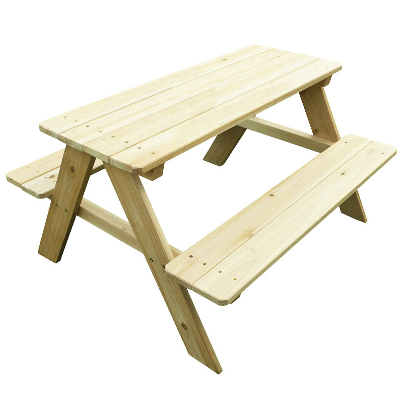 Kids Outdoor Picnic Table - Ahşap Çocuk Piknik Masası ve Bankı