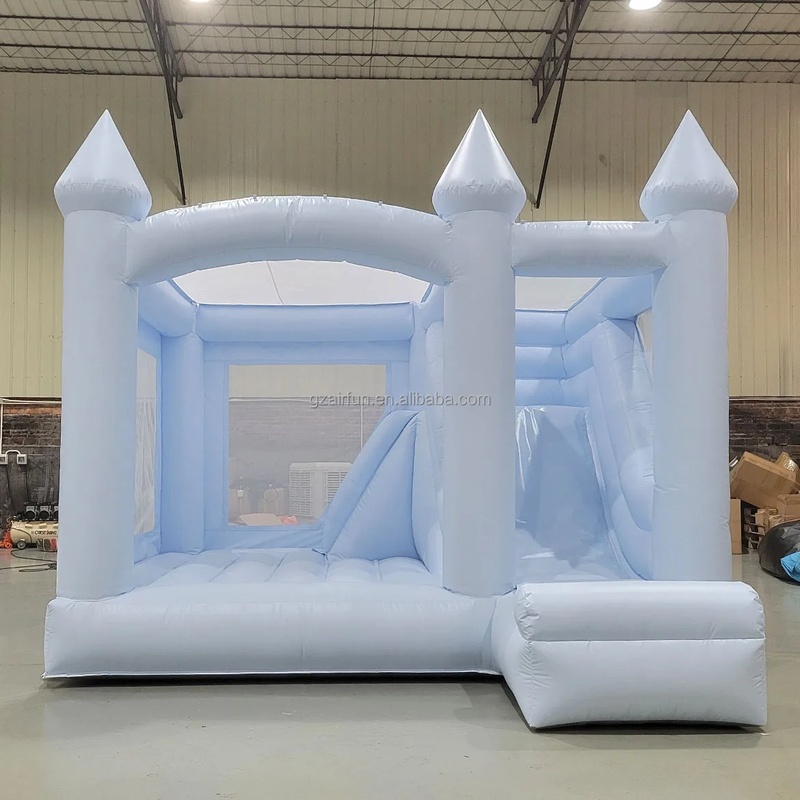 Kids Outdoor House With Slide - Beyaz Şişme Kale Düğün İç Mekan