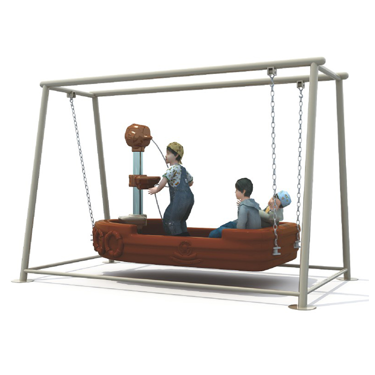 Kids Outdoor Equipment - Korsan Gemisi Şeklinde Salıncak Sandalye Açık