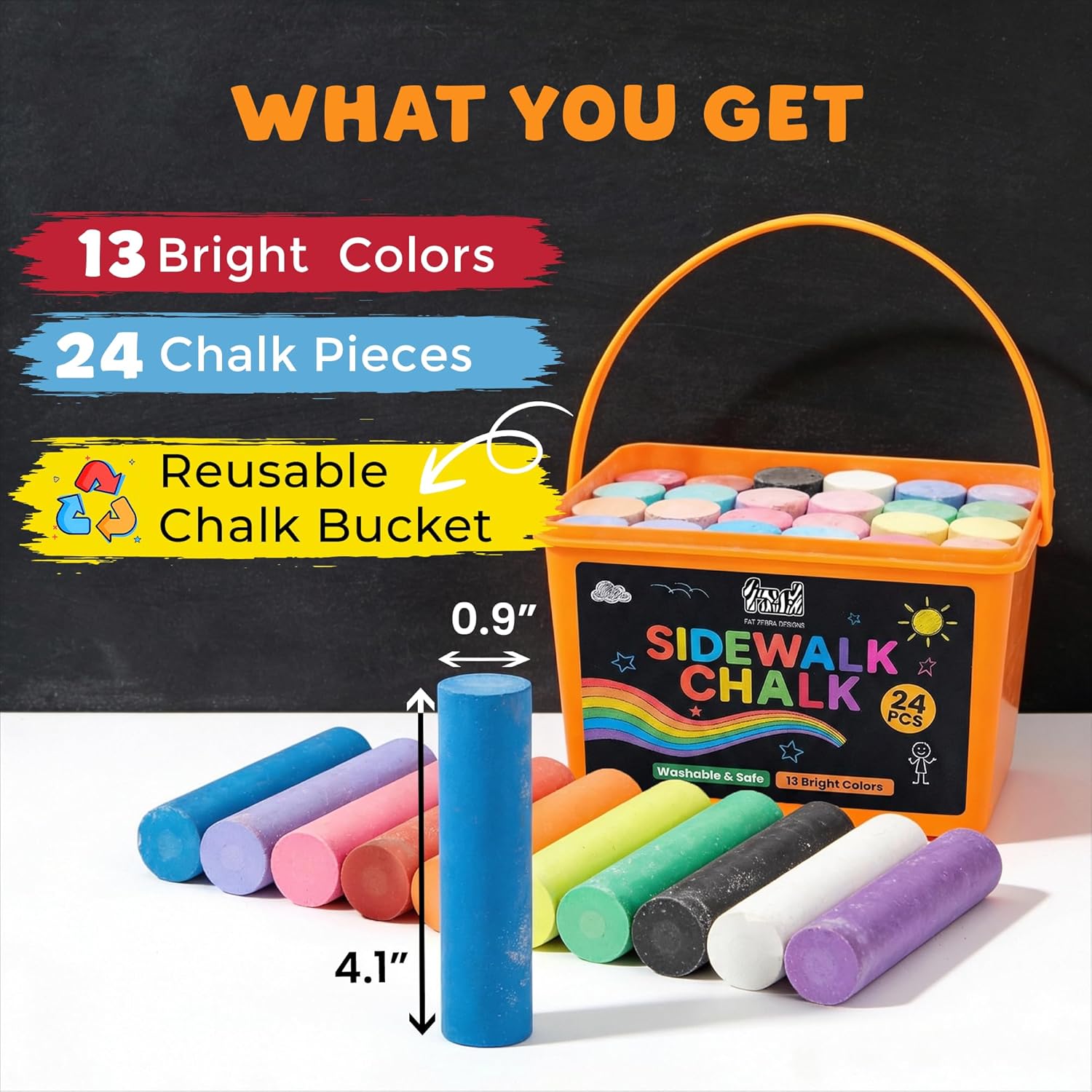 24 Adet Çocuklar İçin Kaldırım - Kids Outdoor Chalkboard incelemesi ve fiyatı