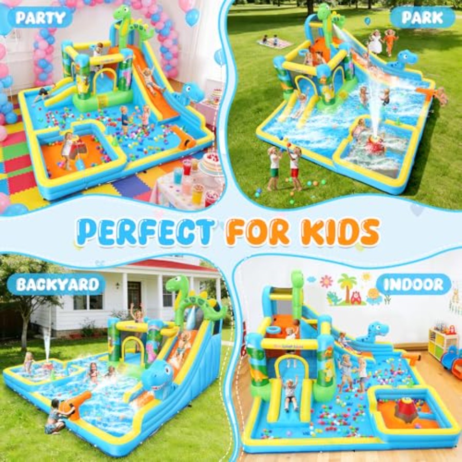 Açık hava arka bahçe şişme su  - Kids Outdoor House With Slide incelemesi ve fiyatı