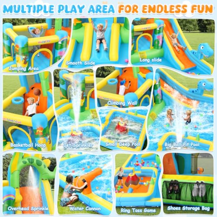 Açık hava arka bahçe şişme su  - Kids Outdoor House With Slide incelemesi ve fiyatı