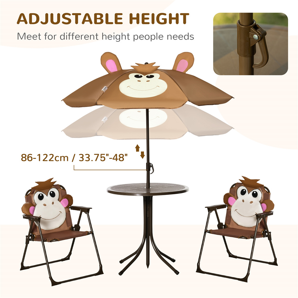 Sevimli Maymun Çocuklar İçin V - Kids Outdoor Table And Chairs With Umbrella incelemesi ve fiyatı