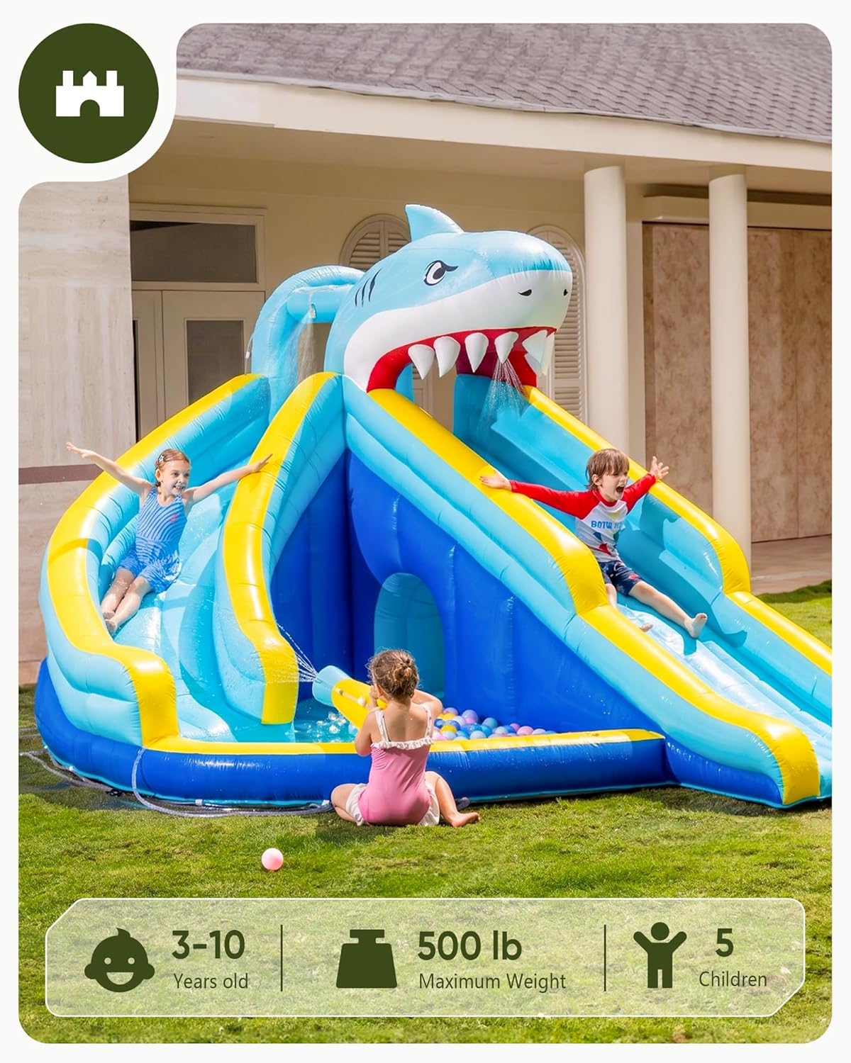 3-10 Yaş Arası Çocuklar İçin H - Kids Outdoor House With Slide incelemesi ve fiyatı