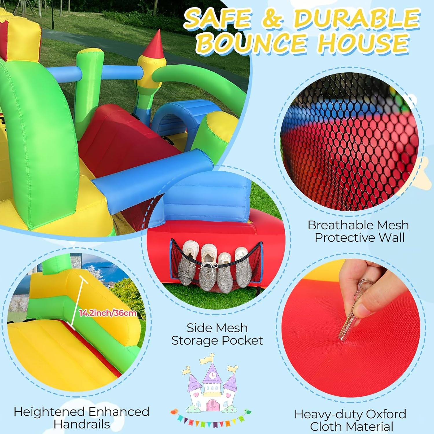 KF Şişme Engel Parkuru Büyük 1 - Kids Outdoor House With Slide incelemesi ve fiyatı