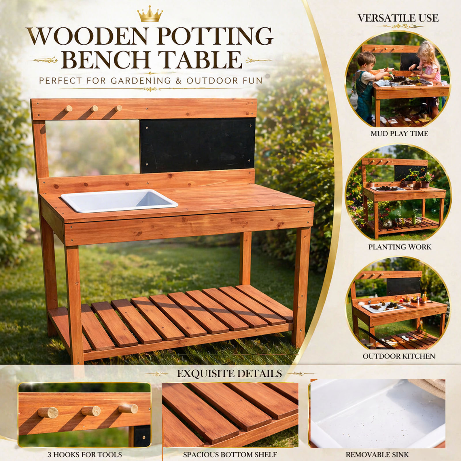 Ahşap Saksı Masaları Çocuklar  - Kids Outdoor Table incelemesi ve fiyatı