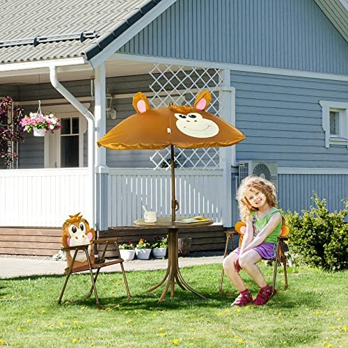 Çocuk Masa ve Sandalye Takımı  - Kids Outdoor Table And Chairs With Umbrella incelemesi ve fiyatı