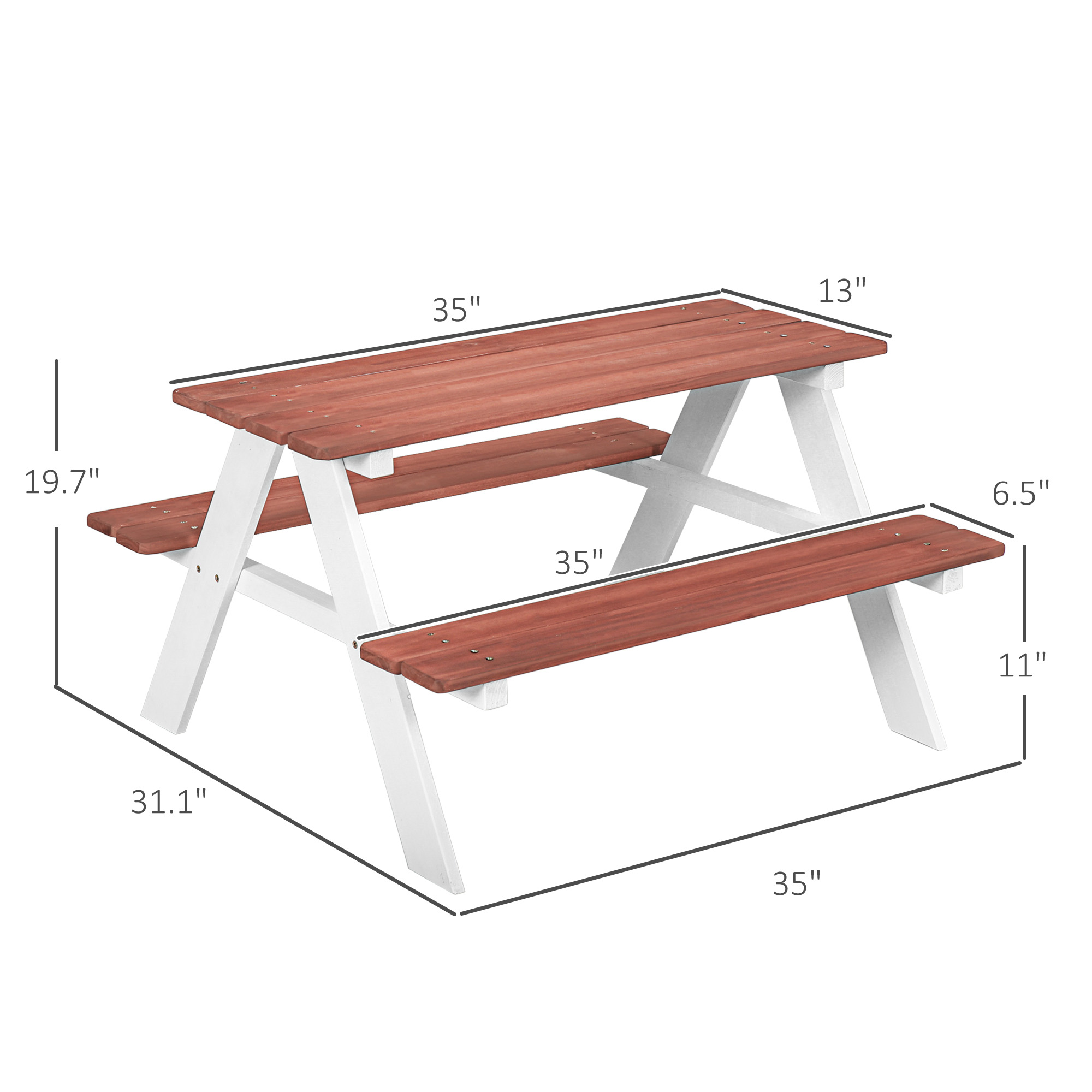 Çocuk Piknik Masa Seti, Ahşap  - Kids Outdoor Picnic Table incelemesi ve fiyatı