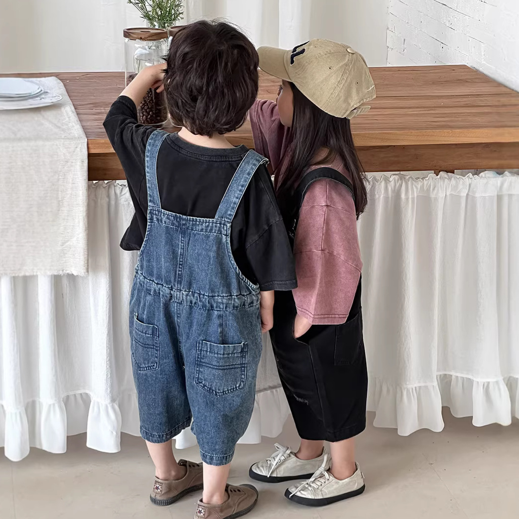 2026 Yaz Unisex Çocuk Denim Tu - Kids Outdoor Overalls incelemesi ve fiyatı