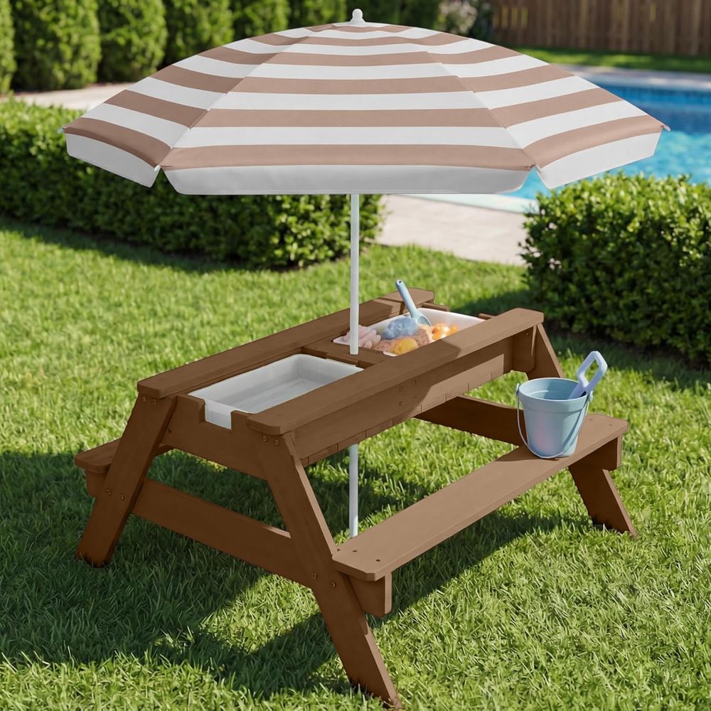 Çocuklar için Şemsiyeli Piknik - Kids Outdoor Picnic Table incelemesi ve fiyatı