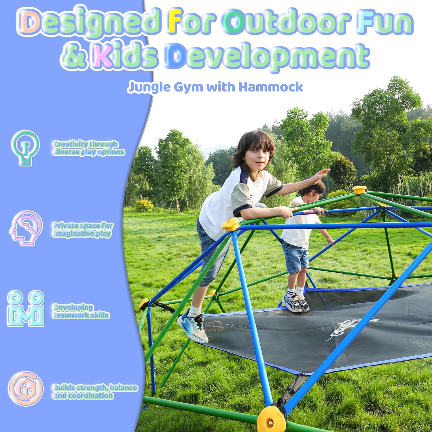 10FT Tırmanma Kubbesi ve Hamak - Kids Outdoor Jungle Gym Dome incelemesi ve fiyatı