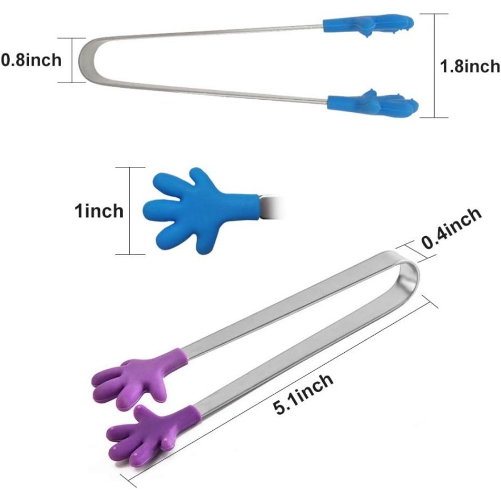 8 adet silikon Mini maşa 5 inç - Kids Outdoor Bbq incelemesi ve fiyatı