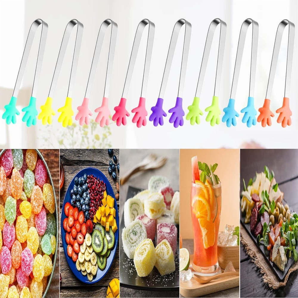 8 adet silikon Mini maşa 5 inç - Kids Outdoor Bbq incelemesi ve fiyatı